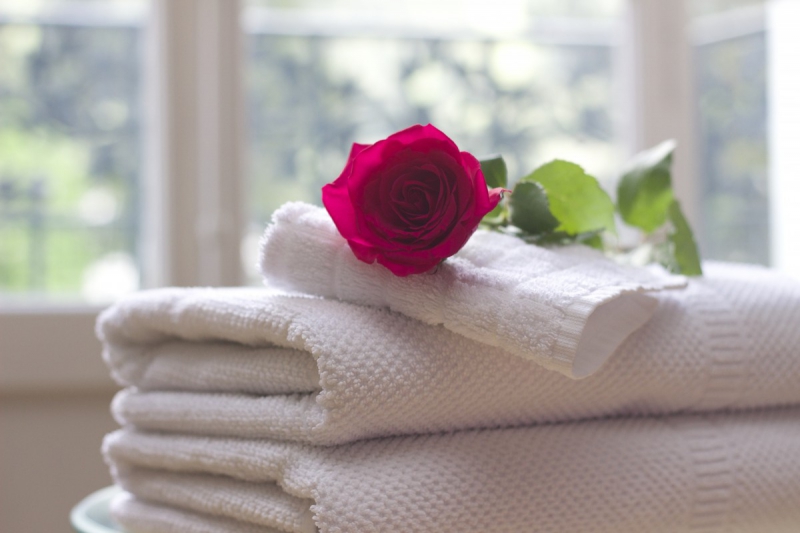 hotel-LA TURBIE-min_towel_rose_clean_care_salon_spa_white_bath-731641